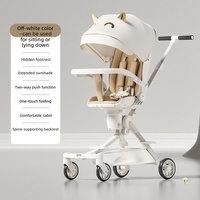 Poussette bébé légère en métal pliable avec siège réversible et design haute vue, capacité de charge 15 kg, idéale pour les voyages des parents