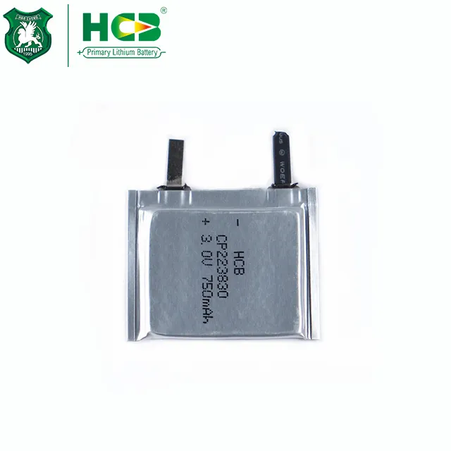 HCB Smart IC Card 3V Li MnO2 Soft Pack Battery Longue durée IoT Devices Pouch Custom Ultra Thin Battery Wholesale