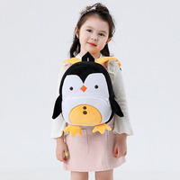 Sac à dos enfant 3D en forme d'animal de dessin animé, tendance, avec fermeture éclair antivol, en coton peluche, unisexe, pour garçons et filles