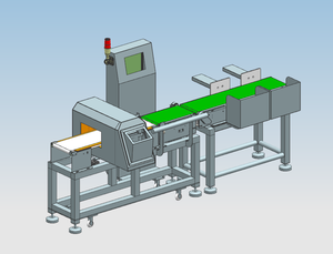 터치 스크린 금속 탐지 장비 컨베이어 콤보 금속 탐지기 및 체크리거 확인 계량 장비 - Product Image 3