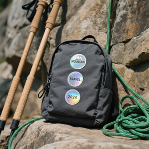 Adhesivo decorativo de holograma personalizado adhesivo UV impreso impermeable vinilo brillo holográfico Arco Iris troquelado pegatina Logo - Product Image 3