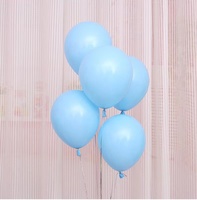 UNUW vente en gros bleu macaron mat bleu métallique 5 pouces 10 pouces 12 pouces 18 pouces ballons ronds en latex