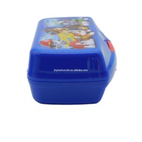 Boîte à déjeuner en plastique sans BPA, paroi simple imprimée de dessin animé pour enfants bébé bento vaisselle scolaire