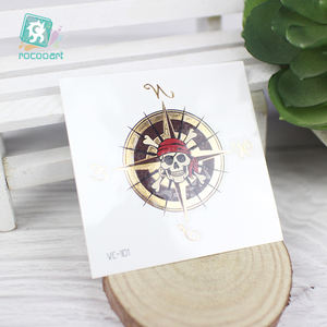 Personalizzato Bambini Impermeabile Del Fumetto Tatuaggio Temporaneo Pirata Barca Disegni Metallic Flash Oro Del Tatuaggio Per I Bambini - Product Image 5