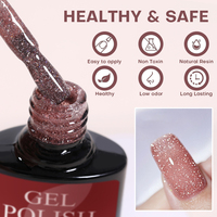 Lot de 24 vernis gel UV en gros avec paillettes et formes naturelles, non toxique, végétalien, écologique, longue tenue, idéal pour le DIY