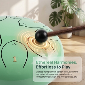 Tambor de Percusión de Lengüetas de Acero de Alta Calidad, 8 Notas, 8 Pulgadas, Instrumento Musical Handpan, Tono F - Product Image 4