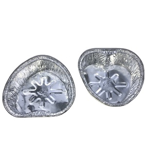 170ml hình trái tim 4*3.7 \ "nhôm lá mỏng container 102*94*32mm cấp thực phẩm bên bánh khay bền và thân thiện với môi Khay Giấy Bạc - Product Image 5