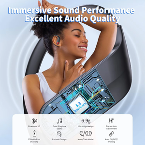 Q63 Sport in Ear Hook Air Buds Mic Pantalla LED Auriculare Inalambrico Bluetooth Auriculares inalámbricos Auriculares para correr Entrenamiento Gimnasio - Product Image 5