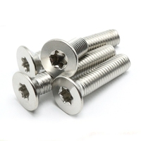 Vente en gros M2M3M4M5M6M8M10 vis torx à tête fraisée acier inoxydable 304 316 boulons torx à tête plate