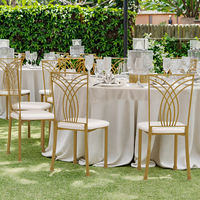 Chaises de luxe pour hôtels, événements et mariages |   Meubles de salle à manger en fer métallique pour banquet, intérieur et extérieur