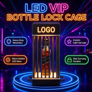 Exhibidor de Botellas Moderno de Metal Dorado, Personalizable, Iluminado, con LED, para Servicio VIP de Licores, Ideal para Clubes, Fiestas y Bodas - Product Image 5