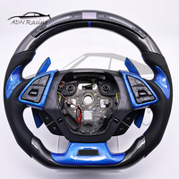 Volant de voiture en fibre de carbone noir brillant avec voyant de changement de vitesse LED pour Chevrolet CAMARO 2016-2024