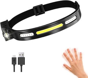 COB Rechargeable Headlamp, 230. Wide Beam <b>Lighting</b>, Super Bright 2000 Lumens Induction, 6 <b>Lighting</b> Modes, LED Headlight WADE-JS0 - Product Image 4