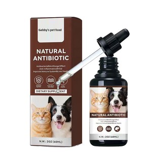 Gouttes antibiotiques naturelles OEM/ODM pour chiens - Antibactérien, <span class=keywords><strong>antifongique</strong></span>, soutien immunitaire et hépatique, flacon de 130 ml - Product Image 1