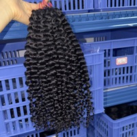 Miracle Knots Plumes Cheveux Humains au Crochet Bouclés Birmans, Tresses au Crochet Vierge Miracle Knots Cheveux Humains Ondulés Profonds, Cheveux Indiens Bruts Bouclés