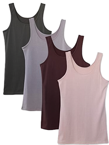 เสื้อกล้ามถักทรงเข้ารูปสำหรับผู้หญิง สีพื้น ยืดหยุ่น นุ่ม ระบายอากาศ แห้งเร็ว สวมใส่สบาย เหมาะสำหรับใส่เป็นเสื้อซับในช่วงฤดูร้อน - Product Image 2