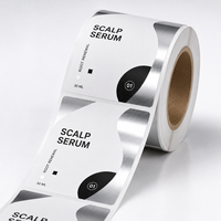 Étiquette personnalisée pour flacon de sérum capillaire, résistante à l'eau et à l'huile, autocollant doré en rouleau pour emballage de flacon d'essence capillaire