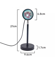 Kanlong USB Veilleuse de chevet intelligente Lampe de projection d'ambiance Projecteur à led Éclairage au sol Rainbow Sunset Light avec trépied