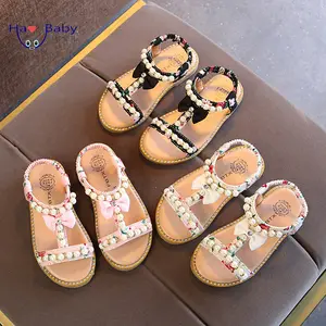 Hao Estate Del Bambino Nuova Edizione Di Bambini Coreani Sandalo Bianco Per Le Ragazze Peep-toe Della Perla Della Principessa dei Pattini di Vestito