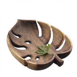 B.S INTERNATIONAL Plato de Presentación de Alimentos de Madera con Recubrimiento Esmaltado, Forma Cuadrada, Bandejas Elegantes Decorativas Hechas a Mano, Bandeja de Servicio de Lujo - Product Image 5