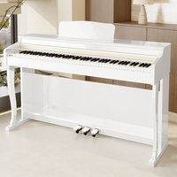 Piano Digital Tegak 88 Tuts Dapat Disesuaikan untuk Pelatihan Musik 3 Pedal 256 Polifoni Speaker Terpasang