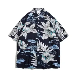 夏のビーチの日焼け止めと速乾性の半袖シャツに適した男性用のカスタムカジュアルスタイルコットンTシャツ