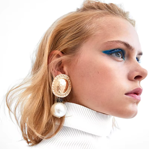 On-line Arabia <span class=keywords><strong>Orecchini</strong></span> In Oro di Disegno Grande Perla Dichiarazione <span class=keywords><strong>Orecchini</strong></span> Per Le Donne - Product Image 4