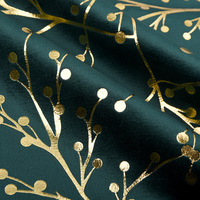 Velours doux au toucher, poids lourd 260 g/m², imprimé feuille d'or lavable, tricoté 100 % polyester 59 pouces pour rideaux, canapés et robes