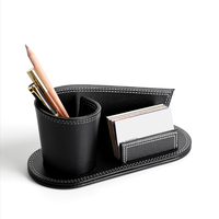 Porte-stylos et crayons en cuir PU RR Fashion, fournitures de bureau, organisateur de bureau, boîte de rangement, organisateurs de bureau et porte-cartes de visite