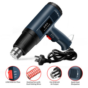 Industrial Digital Display Hot Air Gun, Small Car Film Heating Gun, Two-<b>Speed</b> Temperature Adjustment Blower, In-Stock Wholesale - Product Image 4