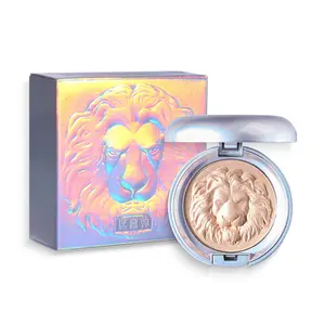 customizable logo color packaging original lion high gloss highlighter palette private label cream highlighter