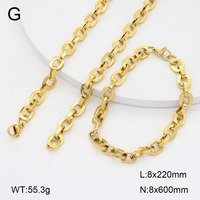 Cadena y Pulsera de Eslabones Cubanos Ferrero Chapados en Oro de 18k de Alta Calidad para Hombres y Mujeres