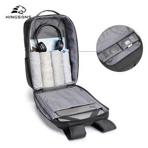 Kingsons Laptop <b>Backpack</b> <b>Black</b> Gray Large Capacity Business Travel Men's Shoulder Bag Solid Color Summer 2026 - Product Image 3
