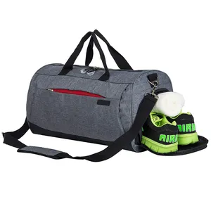 Custom Logo Multifunctional Folding Fitness Sports Duffel Bag Pack Gym Waterproof Polyester Duffle Bag with Shoes Compartment