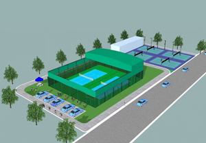 Grande auvent rétractable pour terrain de basketball, abri coulissant, auvent pour entrepôt logistique à rails suspendus - Structure métallique traitée naturellement - Product Image 3