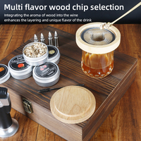 Kit de fumage premium pour whisky, ensemble de fumoir de bar avec copeaux de bois et torche, pour fêtes, camping, cigares, bar à bourbon, cocktails, cadeau