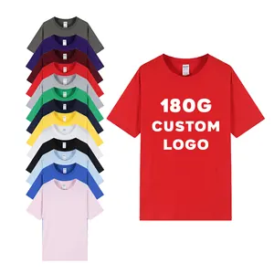 Factory Price Custom Heat Transfer DTG Screen Printed Plain Blank Summer Streetwear Clothes Men Plain Blank 100% Cotton T Shirt
