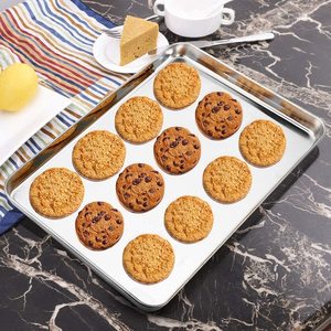 Teglie da Forno in <span class=keywords><strong>Acciaio</strong></span> <span class=keywords><strong>Inox</strong></span> SS304 per Alimenti, Vassoi da Servizio, Teglie per Biscotti e Pasticceria - Product Image 3