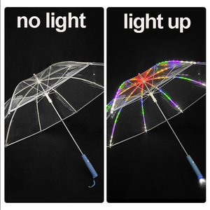 Paraguas Luminoso LED Transparente Creativo, Paraguas <span class=keywords><strong>de</strong></span> Plástico <span class=keywords><strong>de</strong></span> Moda para Niños y Niñas, para el Día <span class=keywords><strong>de</strong></span> los Inocentes, Accesorios para Fotografía - Product Image 5