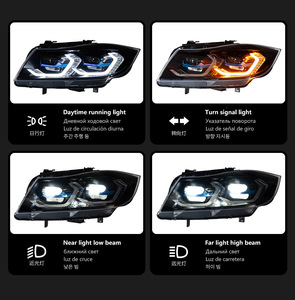<span class=keywords><strong>Fari</strong></span> LED per <span class=keywords><strong>BMW</strong></span> <span class=keywords><strong>E90</strong></span> Serie 3 330i 320i, Luci di Segnalazione, Lampada Frontale DRL 5000k, Lente Proiettore, Accessori Auto - Product Image 3
