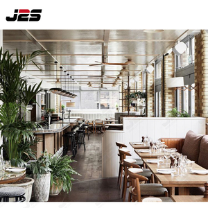 Ensembles ronds modernes de meubles de restaurant en métal Disposition 3D personnalisée pour les espaces de restauration de <span class=keywords><strong>bistro</strong></span> <span class=keywords><strong>d</strong></span>'hôtel directement de Chine Fournisseur à guichet unique - Product Image 3