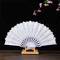 Éventail pliant en bambou pour femmes, style chinois, en poudre d'argent, motif Dragon Bone, pour mariage, Nouvel An chinois, mode espagnole