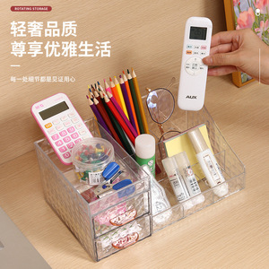 Transparent Cosmetic Organizer <b>With</b> Drawers For <b>Dressing</b> <b>Table</b> Skincare <b>Storage</b> Large Capacity Plastic Makeup Box - Product Image 2