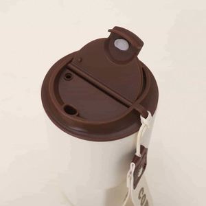 Simple 304 Stainless Steel <b>Coffee</b> Mug Portable Car Thermos Business Office Gift Dual-Drink Mug - Product Image 6