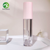 Tube de brillant à lèvres vide 6ml, marque privée, avec bouchon à vis, personnalisable avec logo et impression sérigraphique, finition brillante