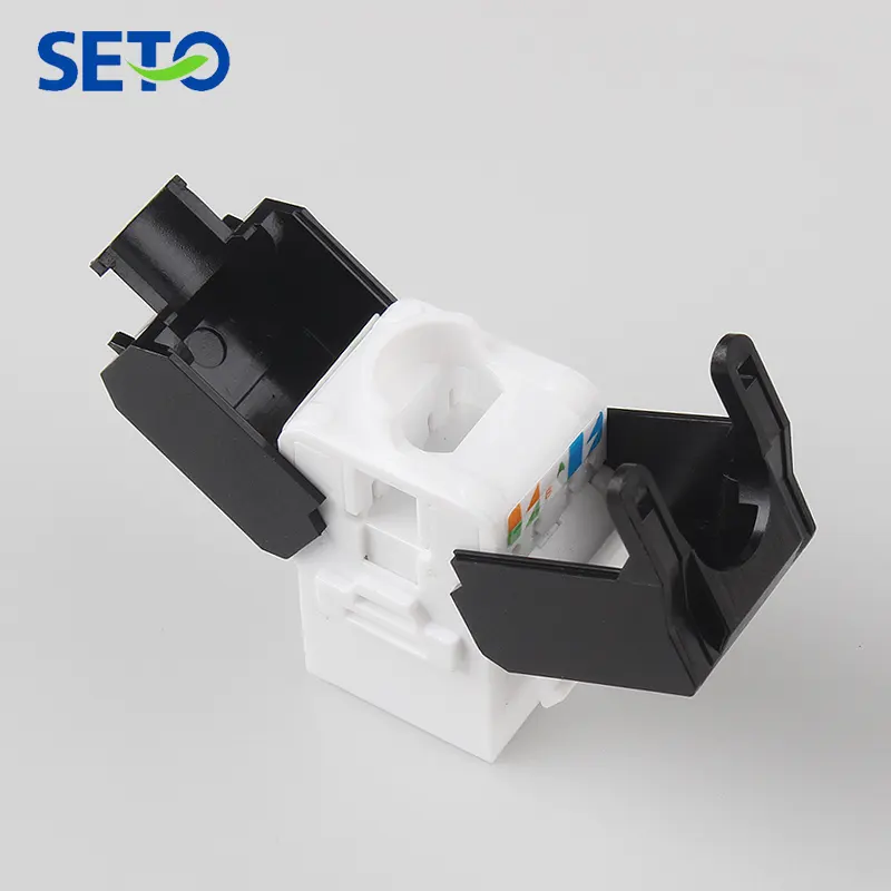 Modulo di rete jack keystone RJ45 Cat6a senza attrezzi UTP per cablaggio