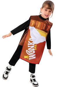 Disfraz de <span class=keywords><strong>Chocolate</strong></span> Marrón de <span class=keywords><strong>Charlie</strong></span> y la Fábrica de <span class=keywords><strong>Chocolate</strong></span>, Personaje de Dibujos Animados, para Cumpleaños, Halloween, Actuaciones Escénicas - Product Image 2
