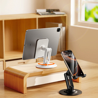 Support de tablette rotatif Boneruy 2025, support de téléphone portable rétractable, support de bureau pliable flexible en aluminium