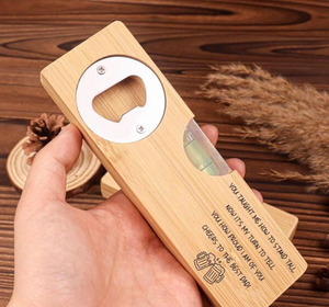 Tragbarer <span class=keywords><strong>Flaschen</strong></span> ö<span class=keywords><strong>ffner</strong></span> Papa <span class=keywords><strong>Opa</strong></span> Ehemann Bier liebhaber Personal isierte Rechteck Bambus Spirit Level Bier ö<span class=keywords><strong>ffner</strong></span> für Vater Geschenk - Product Image 2