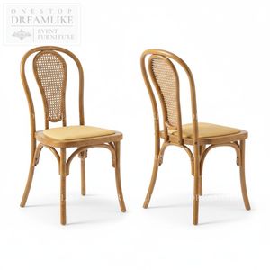 Modern PP Wood Grain <strong>Wishbone</strong> Cane Back Wedding <strong>Chair</strong> Woven Seat for Event Rental Factory Direct Bulk Order Supplier - Product Image 1